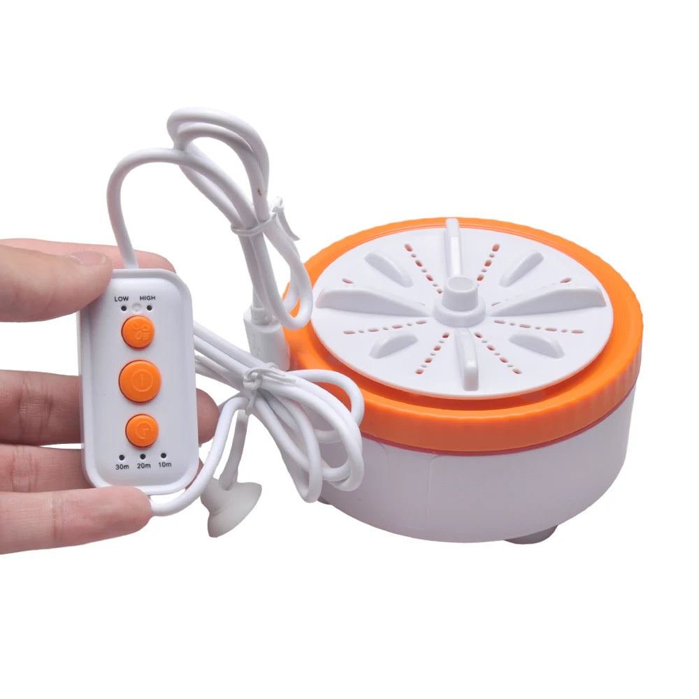 Compact and Efficient Mini Washing Machine with USB and Turbo Cleaning for Home and Travel